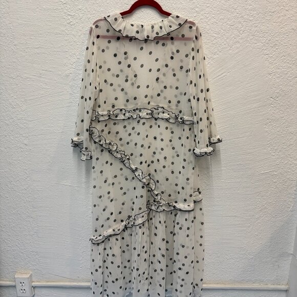 GANNI Ruffled Chiffon Midi Dress - Picture 8 of 9